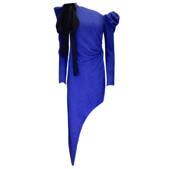 HELLESSY ROYAL BLUE LOULOU ASYMMETRICAL DRESS - Picture 1 of 5